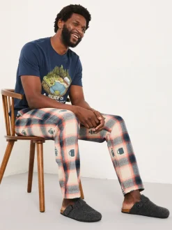 Fat Face Bas de pyjama FatFace en jacquard café Best