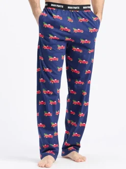 Hatley Bas de pyjama camion de Noël rouge Clearance