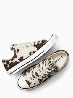 Converse Baskets basses en daim Pony imprimé vache
