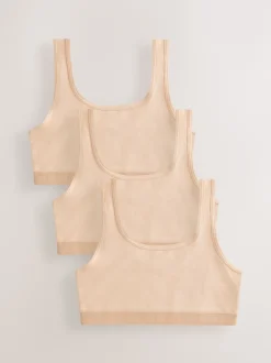 Next - Lot de 3 crop tops (5-16 ans) beige Clearance