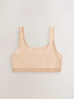 Next - Lot de 3 crop tops (5-16 ans) beige Clearance