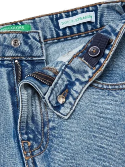 Benetton Jean droit orné bleu Online