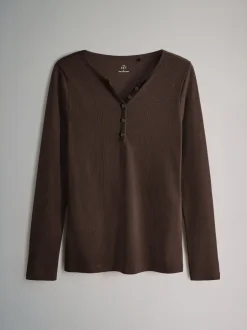 The Set Berry/rayure/rose/blanc - 4 Pack Ribbed Henleys Manches longues T-shirt Best