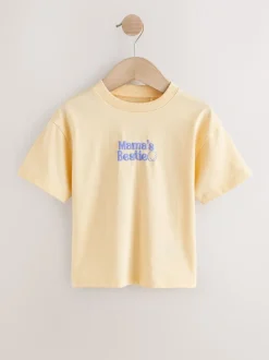 Next - Petit t-shirt graphique à manches courtes (3mois à7ans) Bestie de Mama Jaune New
