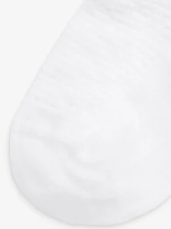 Next Blanc - 5 Chaussettes de baskets à Volant en coton Lot Outlet