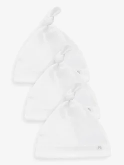 Next Blanc - 100% coton Cravate Top Chapeaux Bébé 3 Lot (0-12mois) Clearance