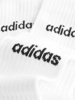 adidas - Linear Crew Cushioned Socks 3 Pack Blanc