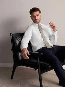 Next Blanc - Ajustement régulier - Chemise Signature texturée élégante Best