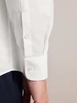 Next Blanc - Ajustement régulier - Chemise Signature texturée élégante Best