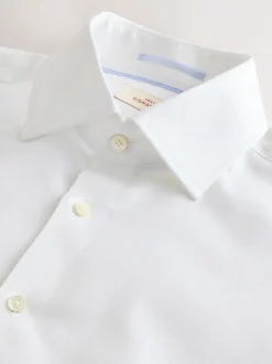 Next Blanc - Ajustement régulier - Chemise Signature texturée élégante Best