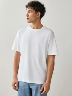 Next - Ajustement régulier - Lot de t-shirts essentiels en coton 6 Blanc Online