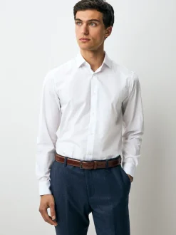 Next Blanc - Ajustement régulier - Lot de 3 chemises élégantes faciles d’entretien à manchette simple Sale