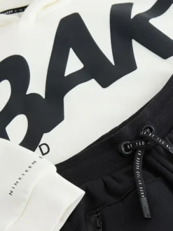 Baker by Ted Baker Blanc - ensemble sweat à capuche et jogging graphique oversize Best