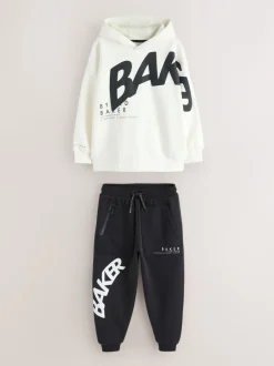 Baker by Ted Baker Blanc - ensemble sweat à capuche et jogging graphique oversize Best