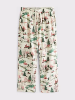 Abercrombie & Fitch Blanc - Bas de pyjama à carreaux Clearance