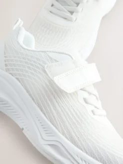 Next Blanc - Baskets à lacets élastiques Discount