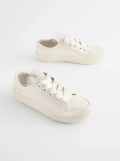 Next Blanc - Baskets à lacets Occasion en tulle Online