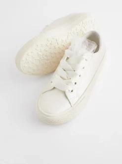 Next Blanc - Baskets à lacets Occasion en tulle Online