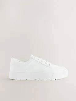 Next Blanc - Baskets à lacets épaisses Cleat Sale