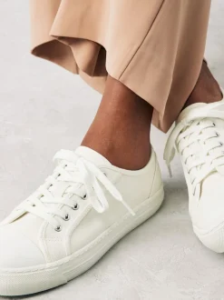 Next Blanc - Baskets de baseball en toile Outlet