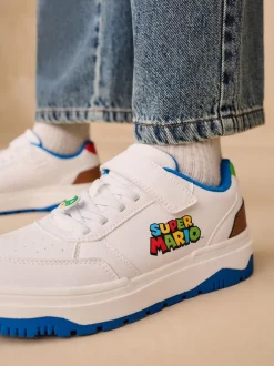 Next Blanc - Baskets Mario à lacets élastiques Discount