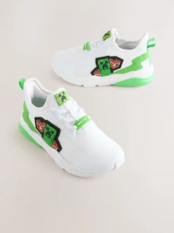 Next Blanc - Baskets Minecraft à lacets élastiques Sale