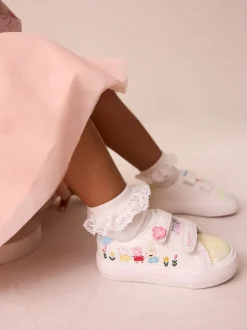 Next Blanc - Baskets Peppa Pig épaisses avec Fermeture par contact Clearance