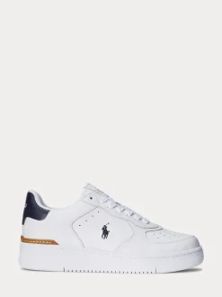 Polo Ralph Lauren Blanc - Baskets Masters Court en cuir Online