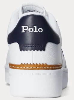 Polo Ralph Lauren Blanc - Baskets Masters Court en cuir Online
