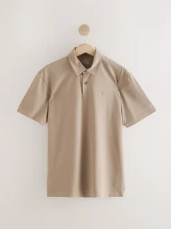 Next - Ajustement régulier - Polo en jersey Manches courtes 5 Pack Blanc / Bleu / Neutre / Rose / Gris Best