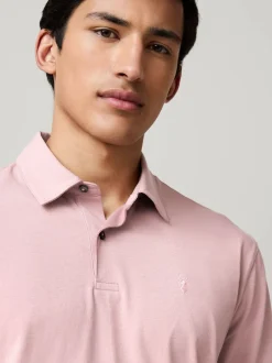 Next - Ajustement régulier - Polo en jersey Manches courtes 5 Pack Blanc / Bleu / Neutre / Rose / Gris Best