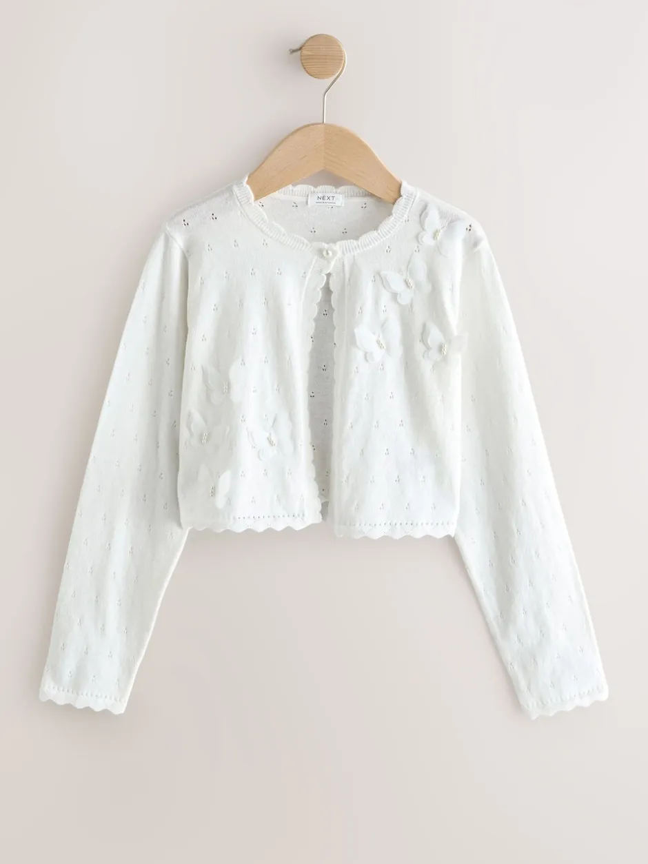 Next Blanc - Boléro Butterfly Occasion (3-16ans) Outlet