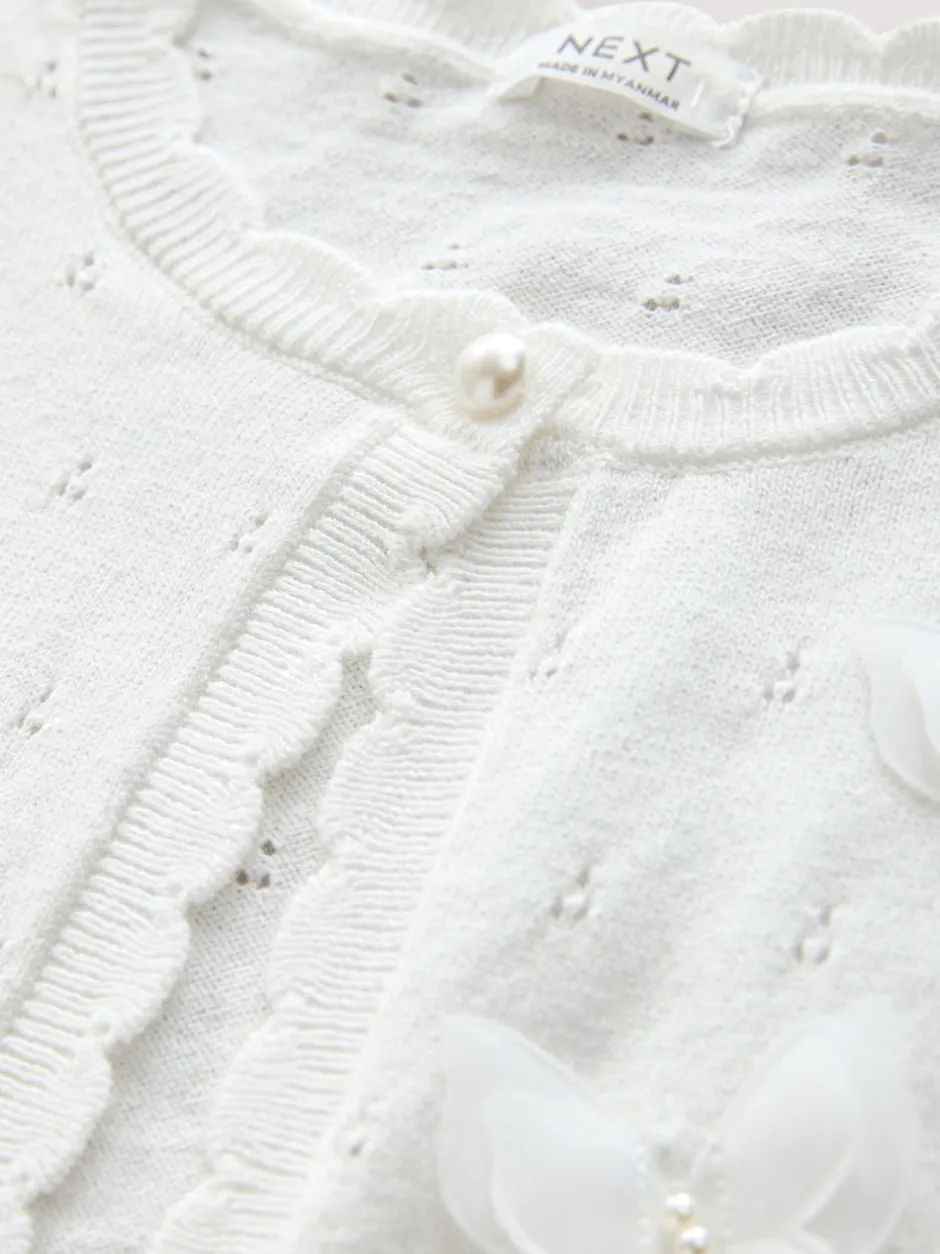 Next Blanc - Boléro Butterfly Occasion (3-16ans) Outlet