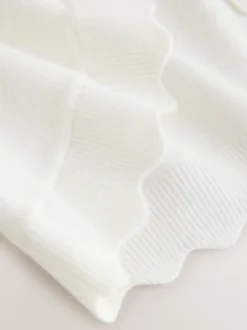 Baker by Ted Baker Blanc - Cardigan à manches nœuds et bords festonnés Clearance