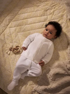 Next Blanc - Cardigan bébé en maille torsadée Discount