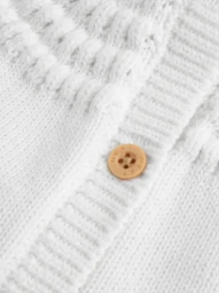 Next Blanc - Cardigan boutonné avec poche cœur bébé (0mois-2ans) New