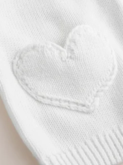 Next Blanc - Cardigan boutonné avec poche cœur bébé (0mois-2ans) New