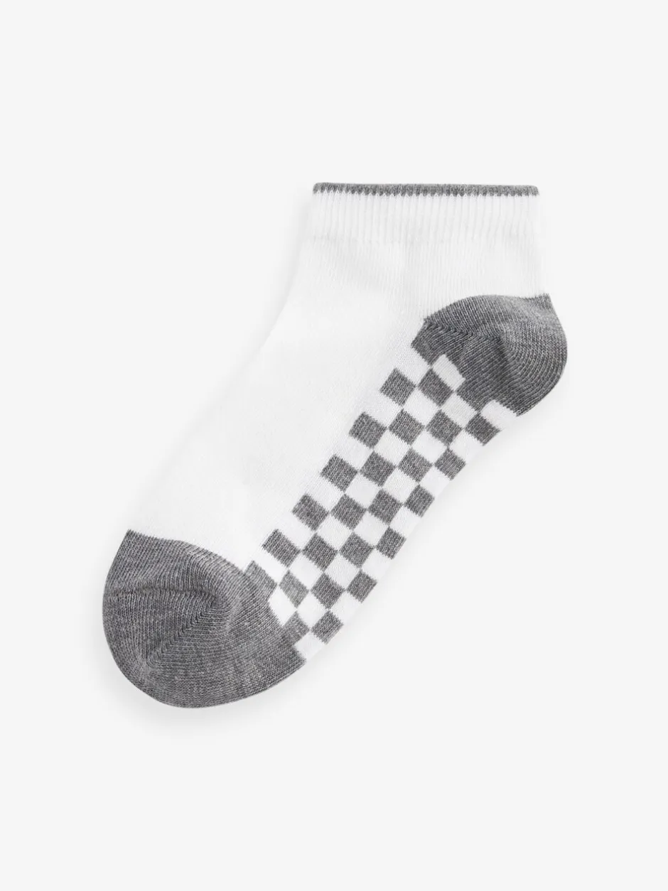 Next Blanc à carreaux - Paquet de 7 chaussettes d'entraînement en coton riche Best