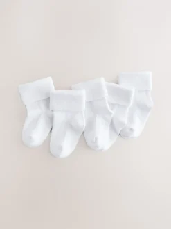 Next Blanc - Chaussettes bébé roulées (0 mois à 2 ans) Clearance