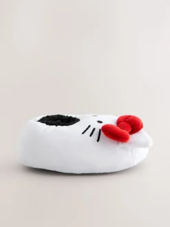 Next Blanc - Chaussons Hello Kitty en peluche Discount