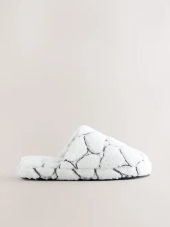 Next Blanc - Chaussons mules Borg Cœur Sale