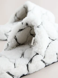 Next Blanc - Chaussons mules Borg Cœur Sale