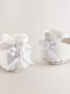 Next Blanc - Chaussures d’occasion à nœud bébé (0-24mois) Clearance