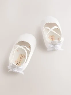 Next Blanc - Chaussures d’occasion à nœud bébé (0-24mois) Clearance