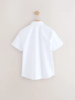 Next Blanc - Chemise d’école élégante unie à manches courtes (3-16ans) Best