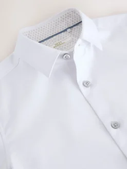 Next Blanc - Chemise d’école élégante unie à manches courtes (3-16ans) Best