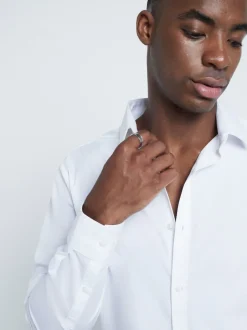 River Island Blanc - Chemise formelle slim