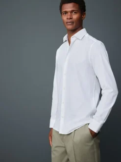 Next Blanc - Chemise élégante douce au toucher à manches longues Outlet