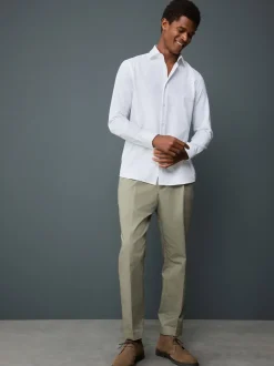 Next Blanc - Chemise élégante douce au toucher à manches longues Outlet