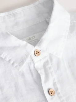 Next Blanc - Chemise manches longues 100% lin (3-16ans) Online